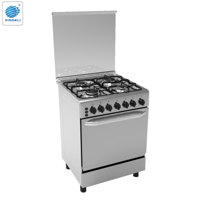 white color domestic table top 4 burners free standing gas cooker with gas oven LPG power