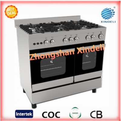 High efficiency large capacity convection gas cooker with stove oven for kitchen using