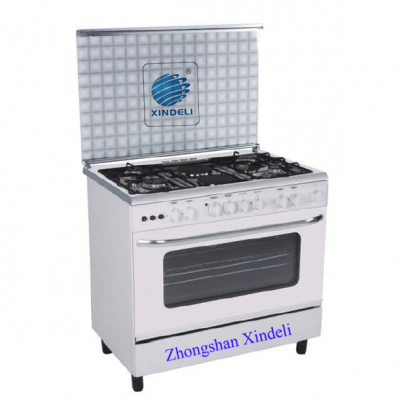 Home appliances kitchen electric cooker with oven range stove with 2 hotplates 3 burners with white body for Nigeria