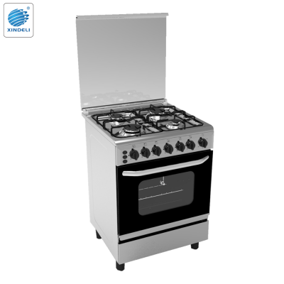 Zhongshan high quality pulse ignition free standing gas cooker oven 24inch 600x600mm four burner for chicken bread