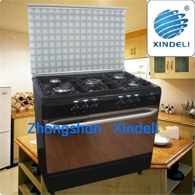 Kitchen bakery commercial new design free standing gas cooking range with oven five burner made in Zhongshan for family